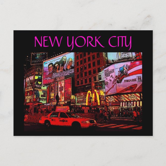 Cartão postal da cidade de Nova York (Times Sq.) (Frente)