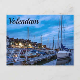 Cartão postal da cidade tradicional de pesca à noi