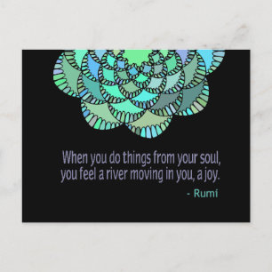 Cartão Postal Da citação de Soul Rumi