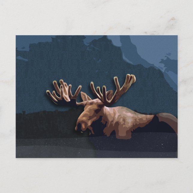 Cartão postal da conversa do alce (Frente)