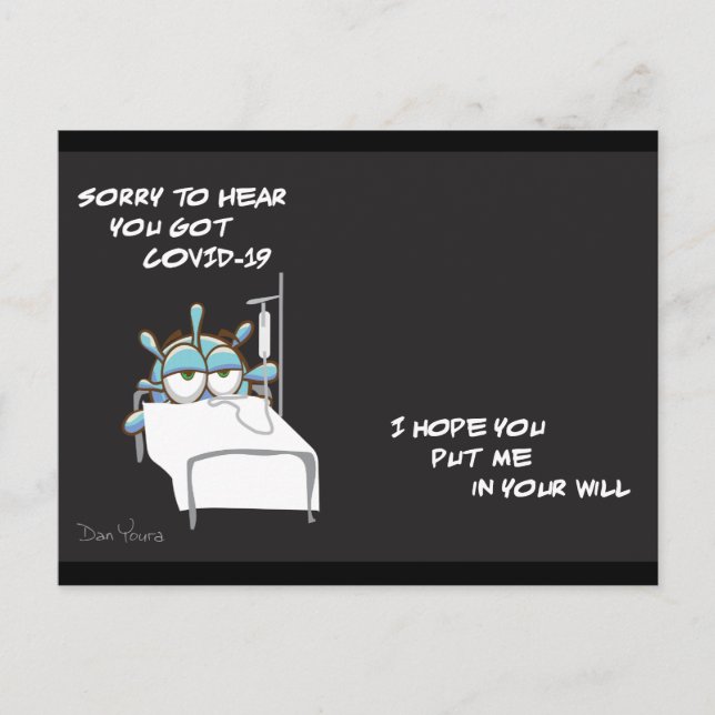 Cartão Postal da COVID #2 de uma série do artista  (Frente)
