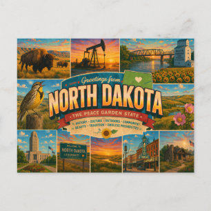 Cartão Postal da Dakota do Norte