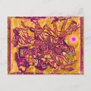 Cartão postal da deusa Durga