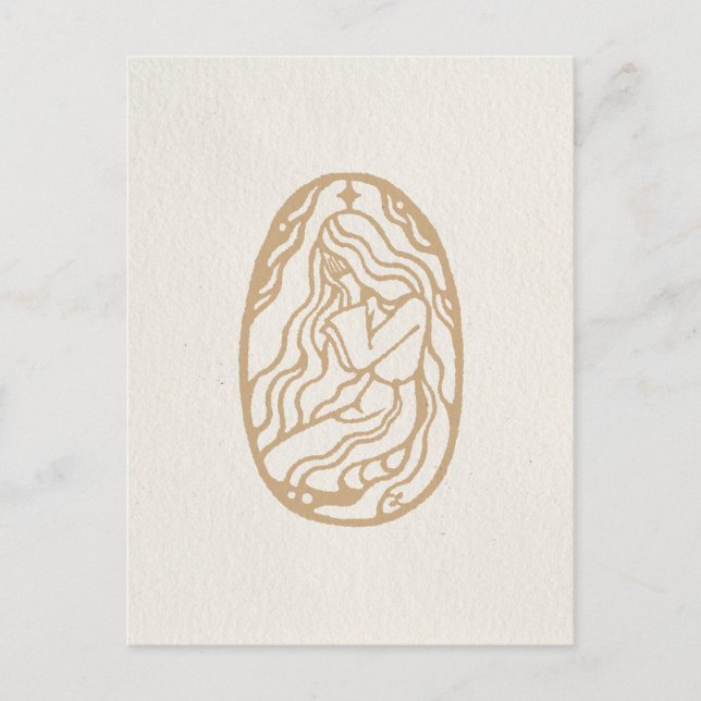 cartão postal da deusa interna 1 (Frente)