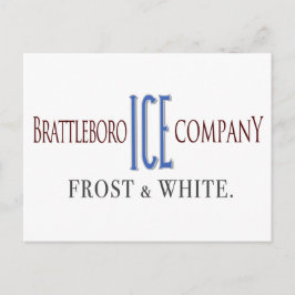 Cartão postal da empresa Brattleboro Ice