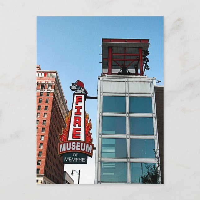 Cartão postal da estação de bombeiros (Frente)