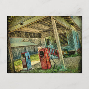 Cartão postal da Estação de Gás Vintage