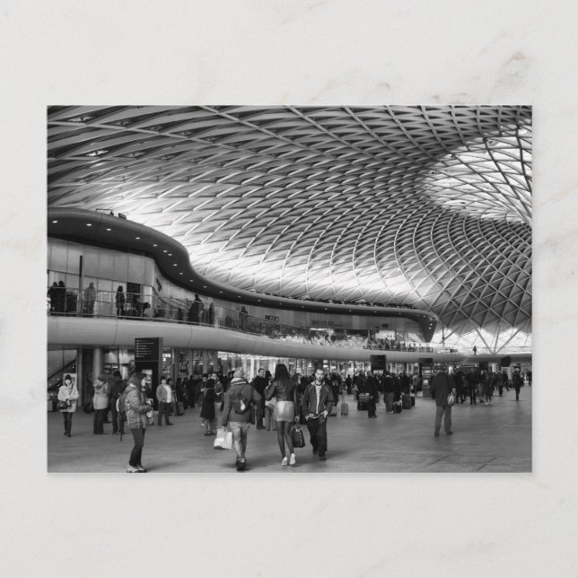 cartão postal da estação de trem Kings Cross (Frente)