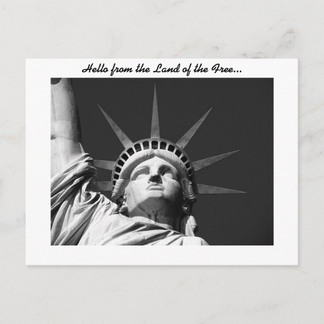 Cartão postal da Estátua da Liberdade (Frente)