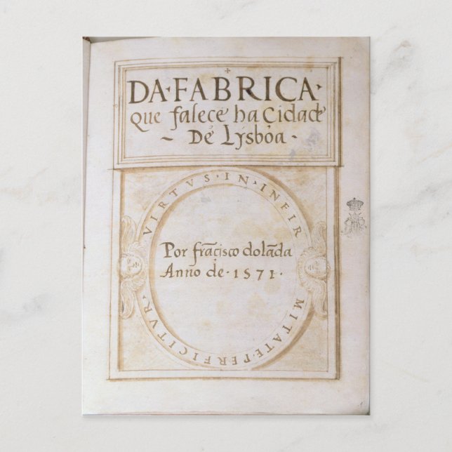 Cartão Postal Da Fabrica que falece ha Cidade de Lysboa" (Frente)