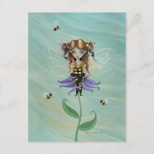Cartão Postal da Fada Abelha Bumble Fofa