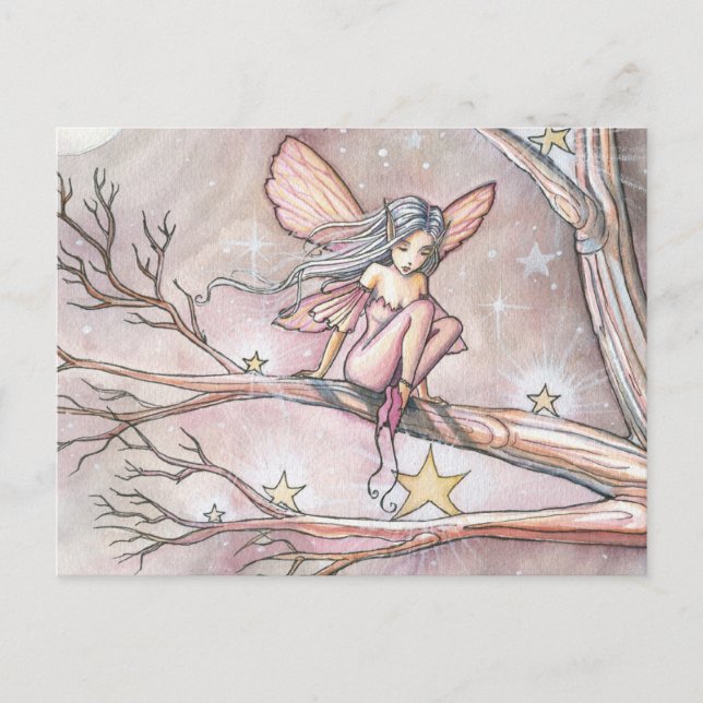 Cartão Postal da Fada da Árvore de Estrelas por Mo (Frente)