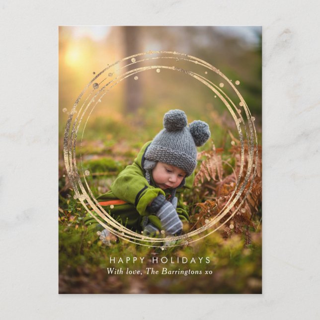 Cartão postal da família Dourado moderno (Frente)