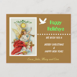 Cartão postal da família Happy Holidays