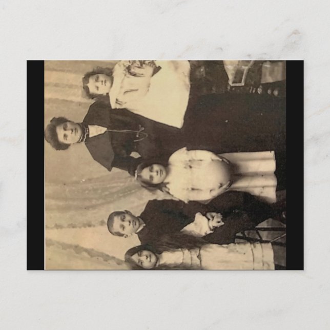 Cartão postal da família Vintage (Frente)