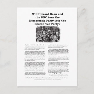 Cartão postal da festa do chá de Boston - versão 2