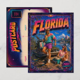 Cartão postal da Flórida dos anos 80 Retro