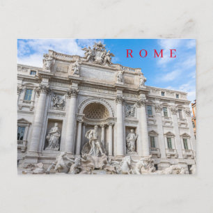 Cartão postal da fonte Roma Trevi