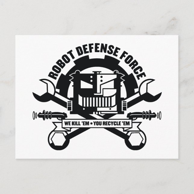 Cartão postal da Força de Defesa Robot (Frente)