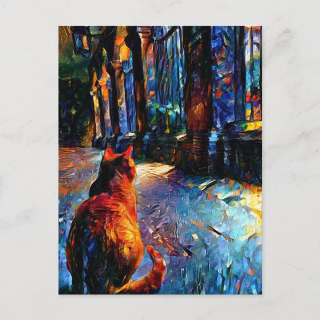 Cartão Postal da Gatinha Ruiva (Frente)
