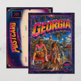 Cartão postal da Geórgia dos anos 80 Retro