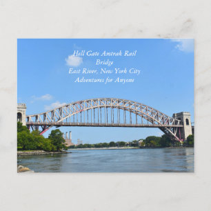 Cartão postal da Hell Gate Rail Bridge New York
