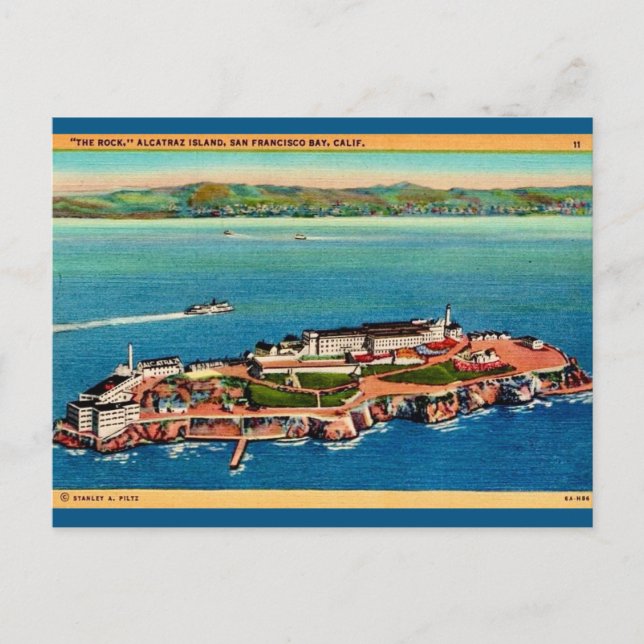 Cartão Postal da Ilha de Alcatraz (Frente)