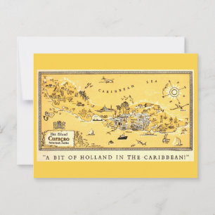 Cartão Postal da Ilha de Curaçao da Holanda