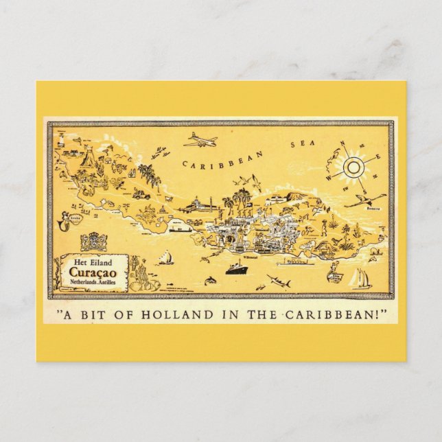 Cartão Postal da Ilha de Curacao da Holanda (Frente)