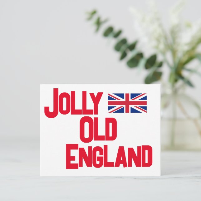 Cartão postal da Jolly Old England (Em pé/Frente)