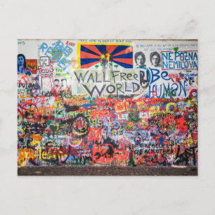 Cartão postal da Lennon Wall (Praga, República Tch