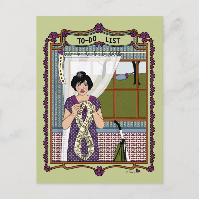 Cartão postal da Lista de Tarefas Pendentes (Frente)