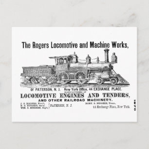 Cartão postal da Locomotive Works Rogers