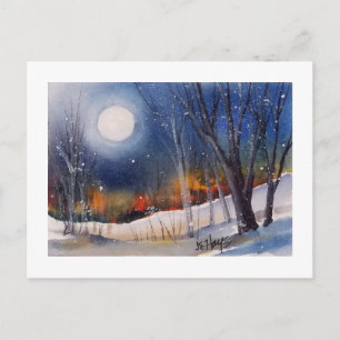 CARTÃO POSTAL DA LUA DO INVERNO