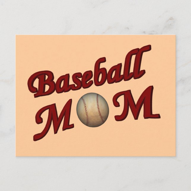 Cartão postal da mãe de baseball (Frente)