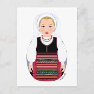 Cartão postal da matryoshka loira Lika croata