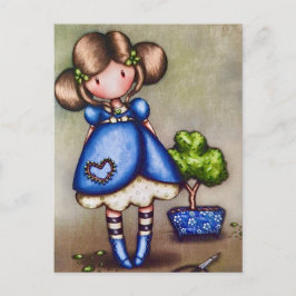 Cartão Postal da Menina Jardineira Gorjuss