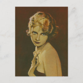 Cartão postal da moda Vintage de 1930