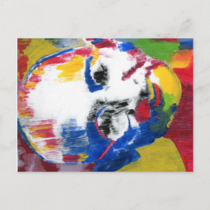 Cartão postal da Moderna Colorida Watercolor Maha