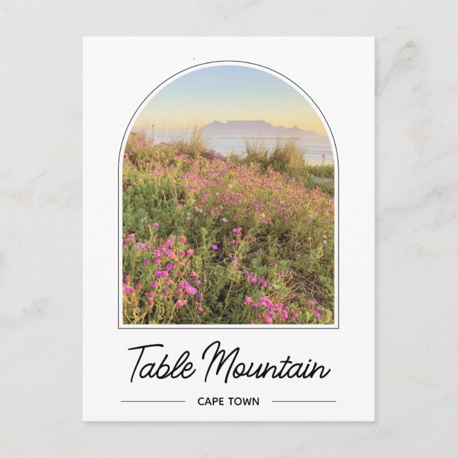 Cartão Postal da Montanha da Mesa Cidade do Cabo Á (Frente)