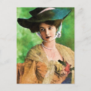 CARTÃO POSTAL DA MULHER BONITO VICTORIANA