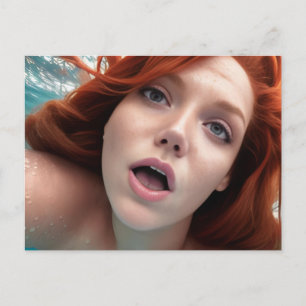 Cartão Postal da Mulher Nadando