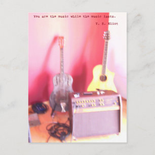 Cartão postal da música guitarra