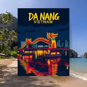 Cartão Postal Da Nang Vietnã Ponte do Dragão Viagem
