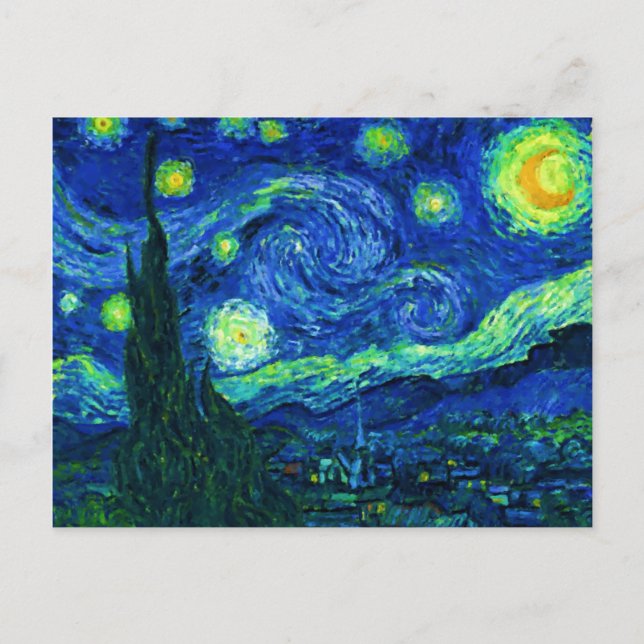 Cartão Postal da Noite Estrelada (Frente)