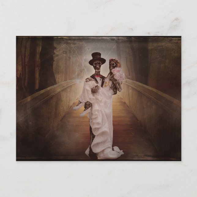 cartão postal da noiva e noiva (Frente)