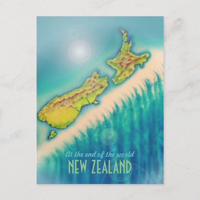 Cartão postal da Nova Zelândia (Frente)