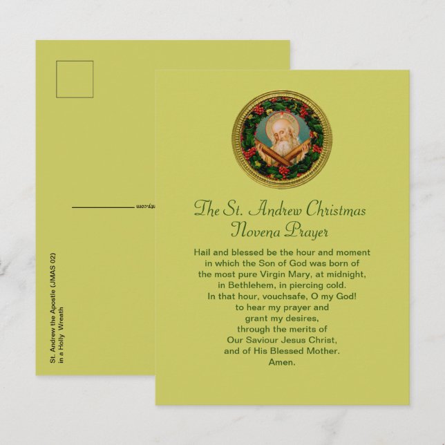 Cartão Postal da Novena de Natal de São André (Frente/Verso)