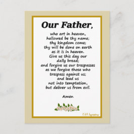 Cartão postal da oração do Pai Nosso Mateus 6:9-13
