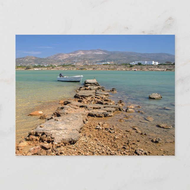 Cartão Postal da Paisagem Marítima de Antiparos (Frente)
